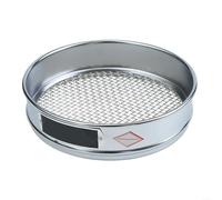 tamiz plateado cromo de la prueba de los 20cm con la malla del acero inoxidable 304 para el análisis del polvo de la arena del suelo del laboratorio y la separación industrial de la partícula de 4 a