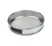 tamiz plateado cromo de la prueba de los 20cm con la malla del acero inoxidable 304 para el análisis del polvo de la arena del suelo del laboratorio y la separación industrial de la partícula de 4 a