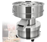 Tamizadora vibratoria eléctrica para harina - Tamizadora comercial automática de acero inoxidable de 50W,2 tamices de malla 40/60, 1350 RPM para un tamizado eficiente de harina y partículas 10CM