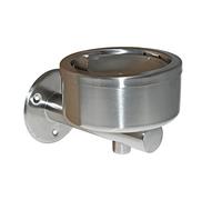 TAMLED Cenicero de pared con mecanismo plegable para montaje en pared de dos piezas en elegante acabado de acero inoxidable