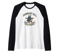 Tammany Hall All-Stars Funny Political History Burro Camiseta Manga Raglan