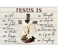 TammieLove Cartel de metal con texto en inglés "Christian Jesus Is My God My King My Lord My Life My Everything", 20,3 x 30,5 cm, TinSignEUa45449