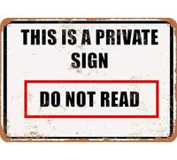 TammieLove Cartel de metal con texto en inglés "Do Not Read New", 20,3 x 30,5 cm
