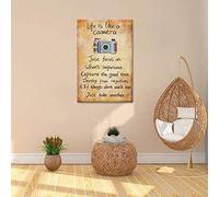 TammieLove Cartel de metal con texto en inglés "Life Is Like A Camera Just Focus On What'S Important" para decoración de casa de campo, cumpleaños, boda, casa, 8 x 12 pulgadas, TinSignEUa45378