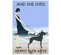 TammieLove Cartel de metal para decoración de pared de garaje y perro, diseño de gran danés, 20 x 30 cm