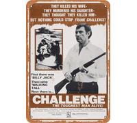 TammieLove Challenge The Toughest Man Alive Retro Prevent Glare Fun Art Fashion Metal Wall Decor Letrero de metal adecuado para K Funny Decor Cartel de metal de 8 x 12 pulgadas, TinSignEUa26127