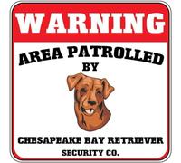 TammieLove Chesapeake Bay Retriever Dog Security Crossing - Letrero de metal de metal de 30,5 x 30,5 cm