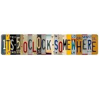 TammieLove Five O Clock Somewhere Unique Metal Wall Decor For Home Bar Diner Pub Metal Tin Sign 20.3x30.5 cm, TinSignEUa21906
