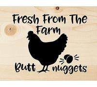 TammieLove Fresh from The Farm Funny Butt Nuggets - Plantilla de metal para cortar con texto en inglés (20,3 x 30,5 cm)