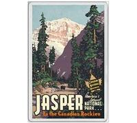 TammieLove JASPER NATIONAL PARK - Imán gigante para nevera, diseño de Rockies canadienses, Canadá, Alberta, de metal, 20,3 x 30,5 cm