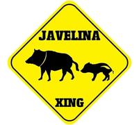 TammieLove Letrero de aluminio con texto en inglés "Javelina Crossing Funny Metal Novedy" (30,5 x 30,5 cm)