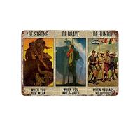 TammieLove Letrero de metal retro de aluminio con texto en inglés «Boy Scout Be Strong Be Humble Be Badass», cartel de metal retro vintage, póster de metal para decoración de pared, 8 x 12 pulgadas