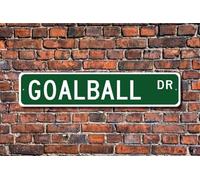 TammieLove Señal de tráfico de Goalballoalball Signoalball Fanoalball Paralímpico Paralímpico Ciego Atleta Deportivo Señal de lata 4 x 16 pulgadas