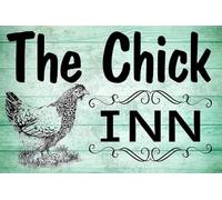 TammieLove The Chick Inn Chicken Coop - Cartel de metal rural para gallinero, casa de gallinero, granja, rancho, centro comercial, gallinero rural, letrero de metal de lata de 8 x 12 pulgadas