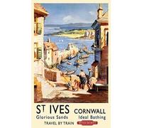 TammieLove TinSignEUa19217 - Letrero de metal grande de metal con texto en inglés "St Ives Cornwall Beach" (20 x 30 cm)