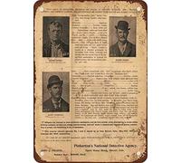 TammieLove TinSignEUa40820 - Póster de 1904 del Pinkerton Wanted para Butch Cassidy and Sundance Kid (20,3 x 30,5 cm)