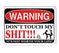 TammieLove TinSignTammieLoveA2734 - Cartel de metal con texto en inglés "Warning Metal Don'T Touch My Wall Art Sign" (20.3 x 30.5 cm)