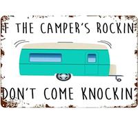 TammieLove TinSignTammieLoveA6003 - Cartel de metal divertido con texto en inglés "If The Camper Is Rocking Don'T Come Knocking"