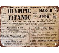 TammieLove Titanic Maiden Voyage AD - Cartel de metal de hojalata (20,3 x 30,5