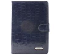 TammyB Piel Reptilia Croco - Funda con Tapa para Apple iPad Mini, Azul