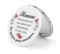 Tamnioa Regalo Hermana CumpleañOs Regalos para Hermanas Regalos Mujer Baratos Originales, Espejo Maquillaje Espejo PequeñO Portatil, Regalo para Mi Hermana Mayor San ValentíN Navidad DíA De La Madre