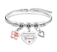 Tamnioa Regalo Hermana Regalos Reyes Originales para Hermanas, Pulsera Mujer Pulseras Hermana Brazalete, Regalo Cumpleaños Regalos para Hermanas Afortunadamente, te Tengo como Hermana