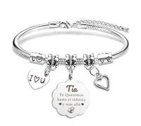 Tamnioa Regalo Tía Regalos Navidad Originales Regalos para Tías, Pulsera Mujer Pulseras Tías Brazalete, Regalo Cumpleaños Mujer Tía Te Queremos hasta el Infinito y más Allá