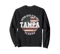 Tampa Florida, Bandera Americana Vintage Sudadera