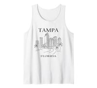 Tampa Florida Minimalist City Travel Souvenir Camiseta sin Mangas