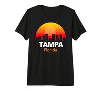 Tampa Florida Vintage Sunset Retro City State USA Camiseta Premium
