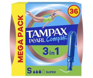 Tampax Compak Pearl Super, 36 tampones