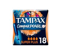 Tampax Compak Pearl Super Plus algodón 18 uds