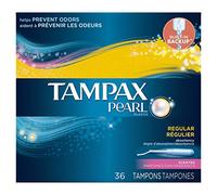 Tampax Pearl Plastic Fresh Scent Tampons, Regular Absorbency, 36 Count by Tampax