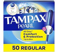 Tampax Pearl - Tampones de plástico (50 unidades, absorbencia normal, inodoros)