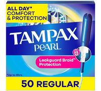 Tampax Pearl - Tampones de plástico (50 unidades, absorbencia normal, inodoros)