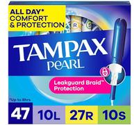 Tampax Pearl - Tampones de plástico, multipaquete, ligero/regular/superabsorción, sin aroma, 50 unidades