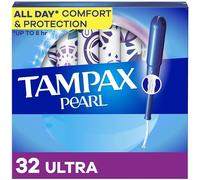 Tampax Pearl Tampons, con trenza LeakGuard, ultra absorbentes, sin perfume, 32 piezas