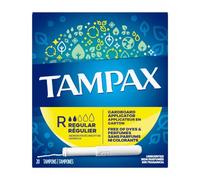 Tampax Regular Absorbency Tampons with Flushable Applicator 20 ct by Tampax