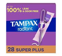 Tampax Tampones plásticos radiantes, Absorción regular, Unscented, 32 Count by Tampax