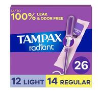 Tampax, Tampones radiantes, aplicador de plástico, DuoPack, absorción ligera/regular, 26 unidades