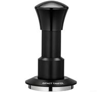 Tamper de café de 58 mm, acero inoxidable, con presión constante, para portafiltros de café expreso para barista, color negro (58 mm)