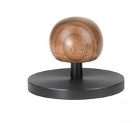 Tamper de café de aleación de aluminio con mango ergonómico de madera de nogal para una compresión precisa de los molidos de espresso, compatible con tamaños de portafiltro de 51 mm, 53 mm y 58 mm
