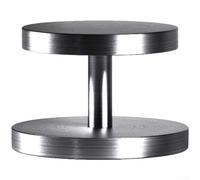 Tamper de café de doble cara con bases planas de 51 mm y 58 mm hechas de aleación de aluminio para máquina de espresso Portafiltro herramienta de apisonamiento color plateado (plata)