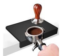Tamper Mat, Almohadilla Prensador Cafe, Alfombrilla para Apisonar Café Expreso, Soporte de Tamper Alfombrilla de Silicona, Tapete para Barista Prensar Café Hogar Bar Accesorio(Negro)