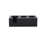 Tamper Mat y estación base para espresso con 51mm o 53mm Portafiltros ABS Altura del cuerpo ajustable a través de tapa giratoria y capa de silicona (negro)