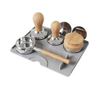 Tamping Mat, Silicone Tamp Pad, 9.84x7.87 Inches Compact Heat-Resistant Bar Tool Station, Coffee Tamping for Morning Enthusiasts Home Shop Countertop Professional Beginners