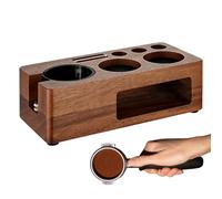 Tamping Stand Base - 9.5 Inch Solid Oak Workbench for Professional Extraction, Heavy Duty Desktop Rack with Anti Slip Mat, Accessory Dock for Apartment Dorm Bar Counter Cafe Use