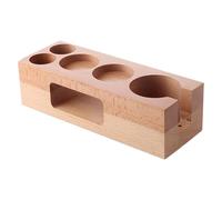 Tamping Station, 58mm Natural Wood Espresso Organizer, Multifunction Coffee Bar Tool Stand, Coffee Accessories Holder Tray With Stable Anti Slip Design For Cafe Home Kitchen Counter Brewing Use