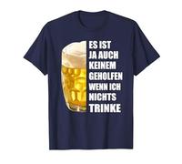 Tampoco te Ayuda a Nadie si no Bebe Nada. Camiseta, Hombre, Azul Marino, XXL