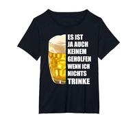 Tampoco te Ayuda a Nadie si no Bebe Nada. Camiseta, Mujer Tallas Grandes, Negro, 3XL Grande